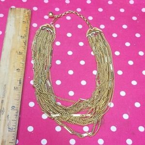Vintage 20 layers gold Plated  necklace